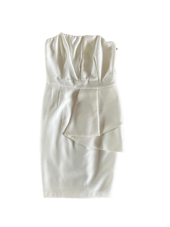 Adelyn Rae Dresses & Skirts - Adelyn Rae Cream Strapless Formal Mini Dress | Size S (Fits 2-4)